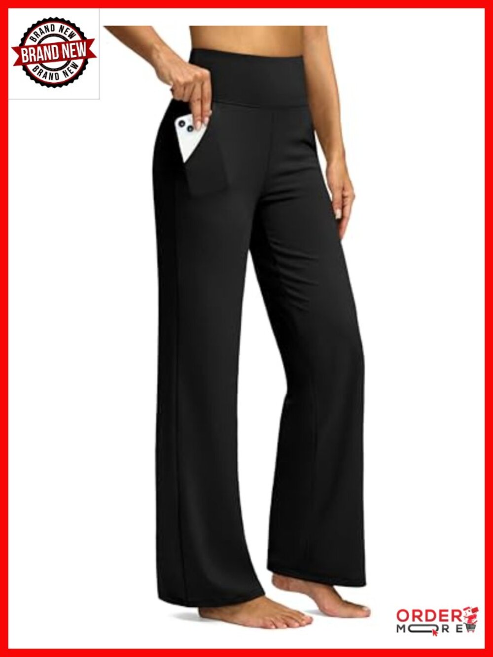G Gradual Wide Leg Yoga Pants with Pockets High Waist Stretch Petite Regular